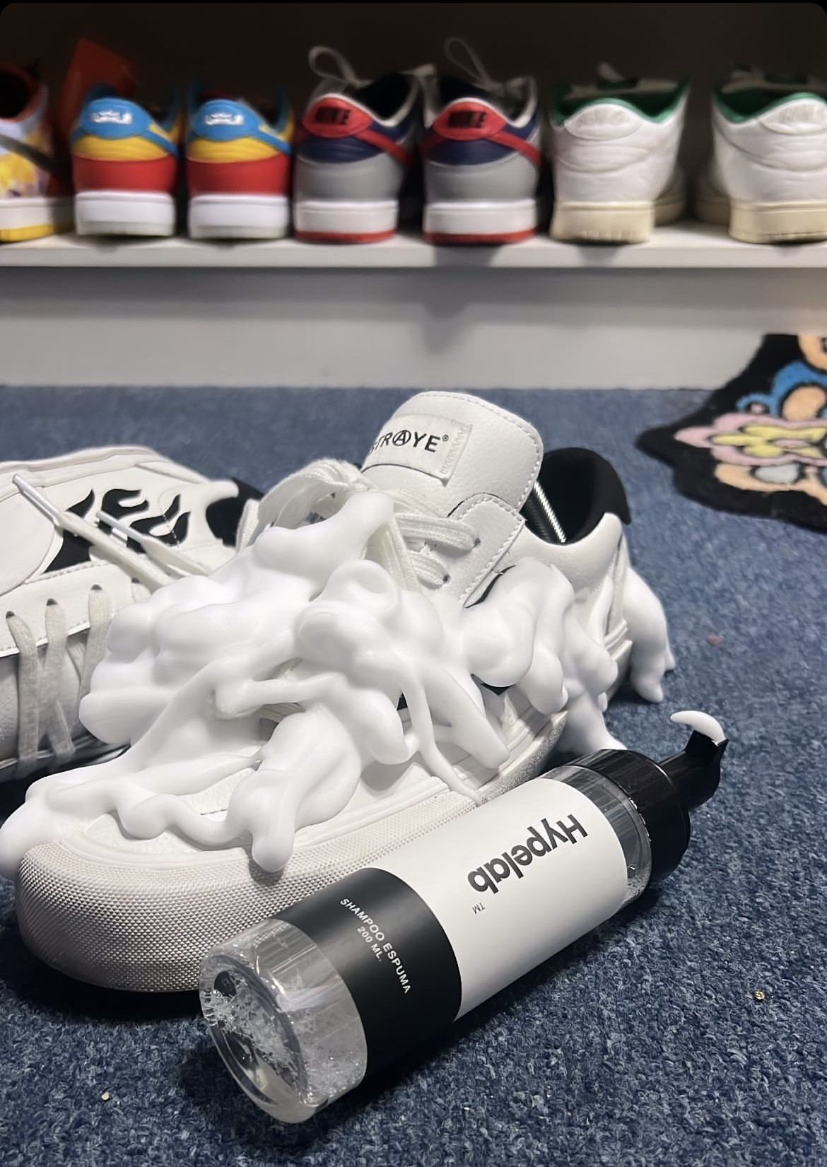 Limpiador espuma para zapatillas